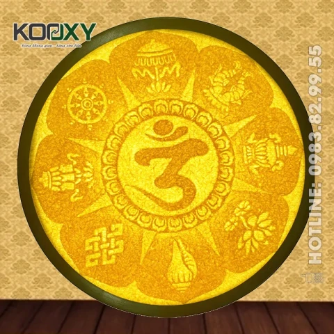 Tranh Trúc Chỉ Mandala Tròn ABB - D30
