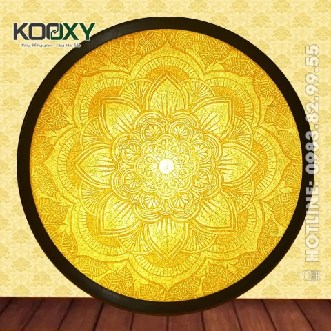 Tranh Trúc Chỉ Mandala Tròn Mẫu AMan04