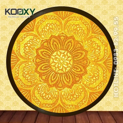 Tranh Trúc Chỉ Mandala Tròn Mẫu AMan11 - D30