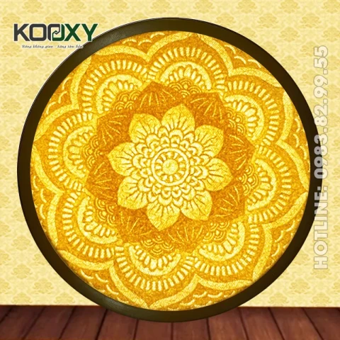 Tranh Trúc Chỉ Mandala Tròn Mẫu AMan12 - D30