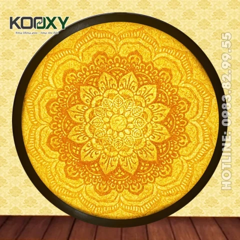 Tranh Trúc Chỉ Mandala Tròn Mẫu AMan13 - D30