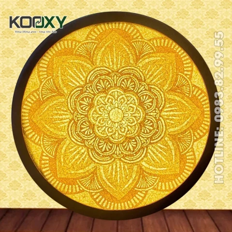 Tranh Trúc Chỉ Mandala Tròn Mẫu AMan14 - D30