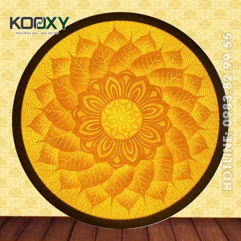 Tranh Trúc Chỉ Mandala Tròn Mẫu AMan15 - D81