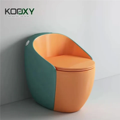 Bồn Cầu Trứng NS-07 (Xanh - Cam)