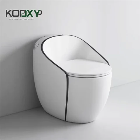 Bồn Cầu Trứng NS-06 (Trắng - Đen Viền)