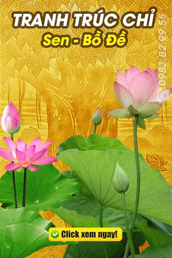 Tranh Trúc Chỉ Sen - Bồ Đề