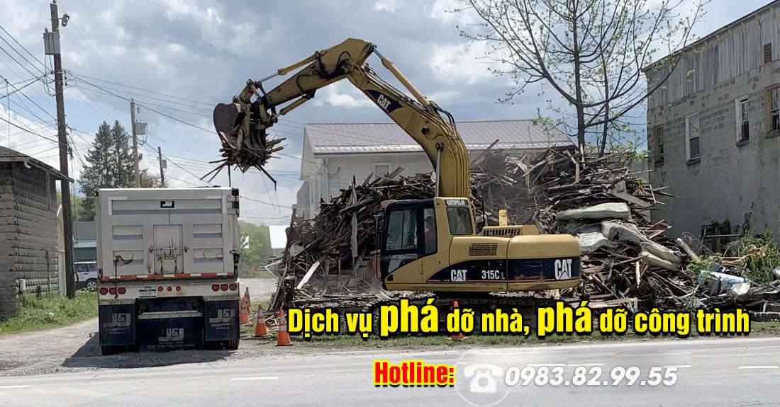 Phá dỡ vận chuyển xà bần tại Hải Dương