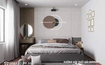 Thiết kế nội thất phòng ngủ khách hàng Cẩm Giàng Hải Dương