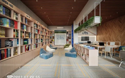 Thi công cải tạo thư viện trường học Chu Văn An Hải Dương