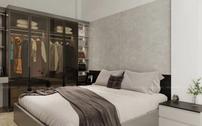 Thiết kế nội thất phòng ngủ - Em Linh Hà Nội