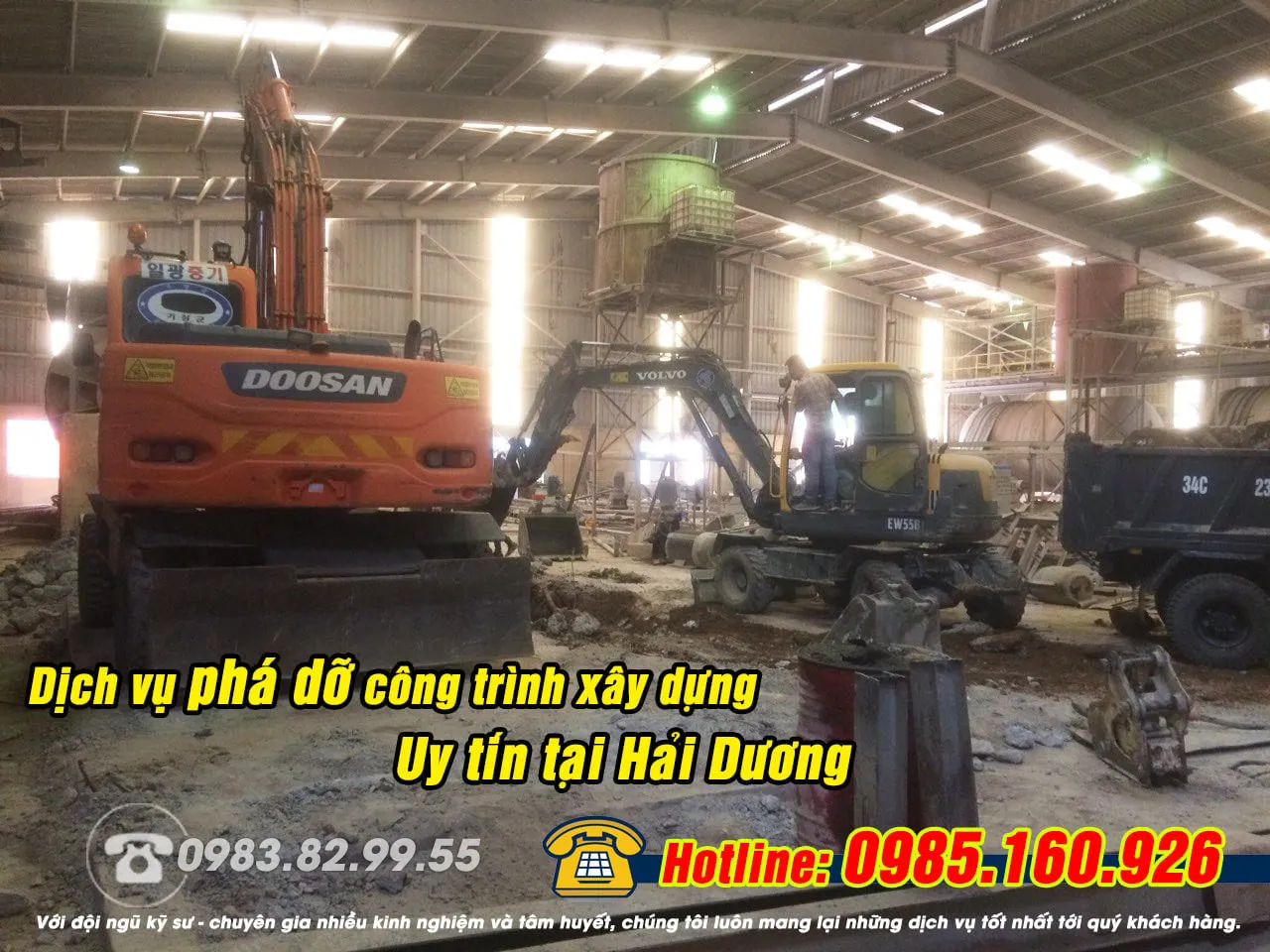 Dịch vụ phá dỡ công trình uy tín tại Hải Dương