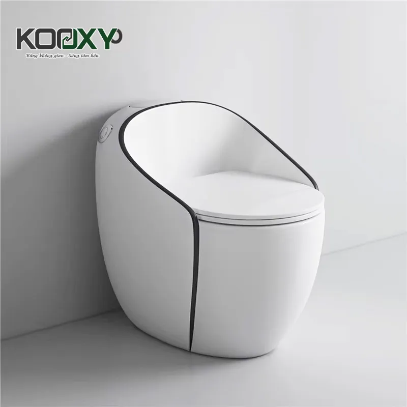 Bồn Cầu Trứng NS-06 (Trắng - Đen Viền)